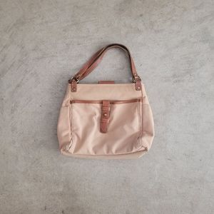 Fossil Canvas & Leather Square Bag